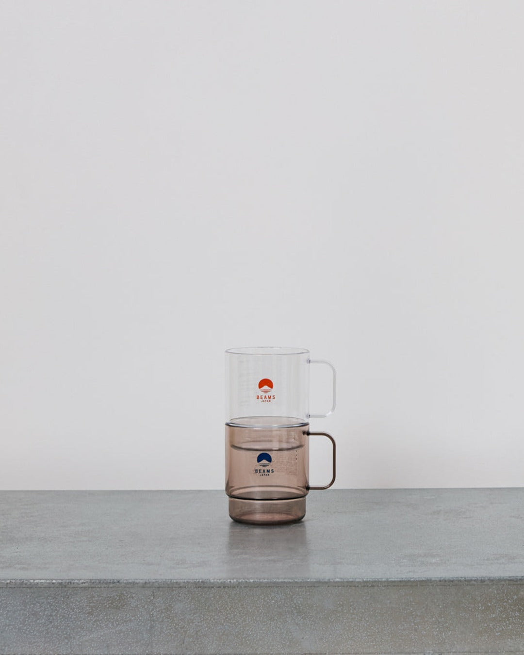 Beams Japan - Mug Transparent - Marron & Bleu