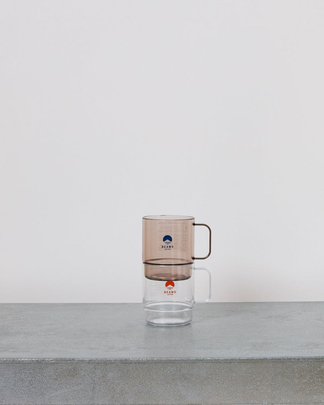 Beams Japan - Mug Transparent - Marron & Bleu