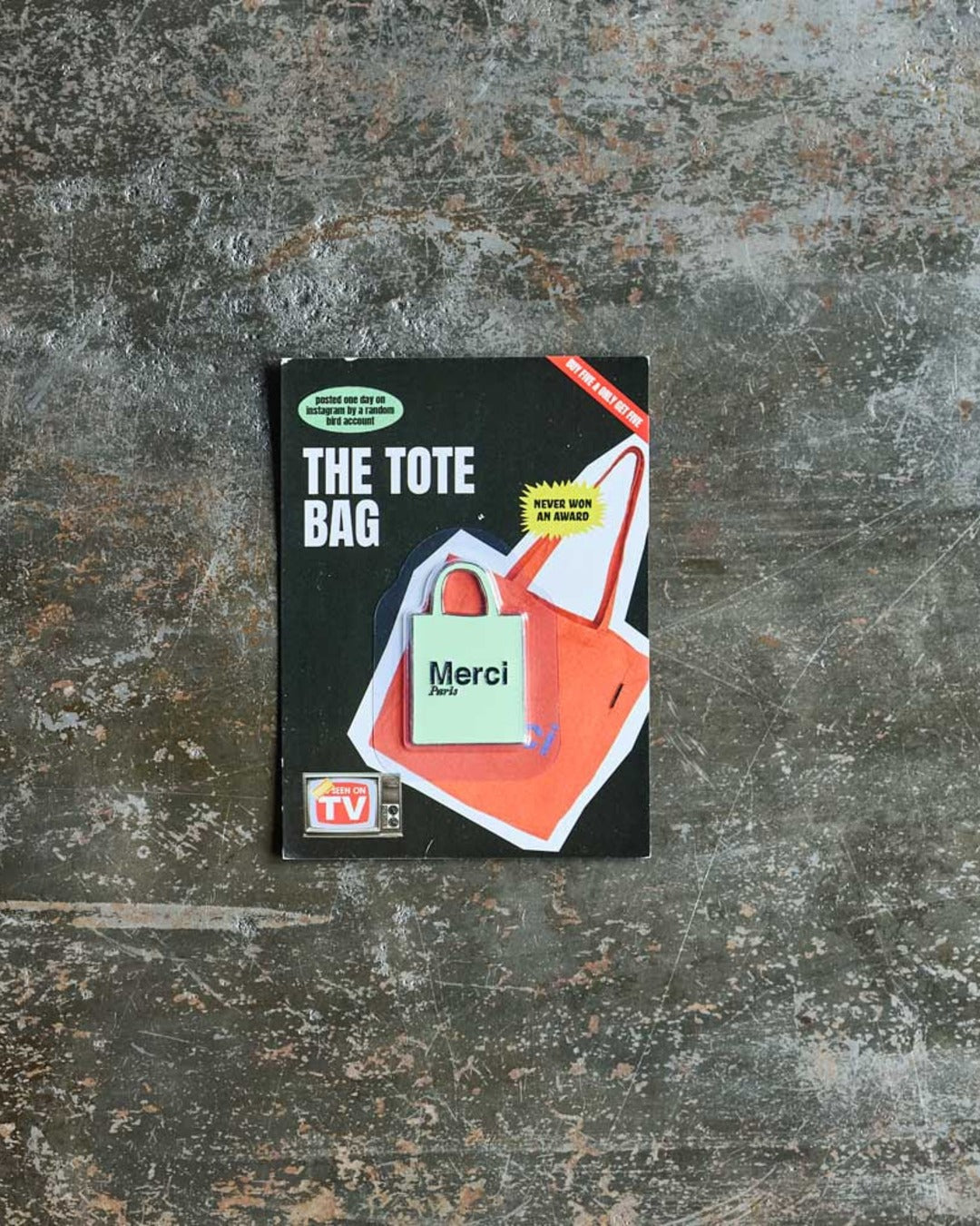 Merci - Magnet En Métal Tote Bag Vert