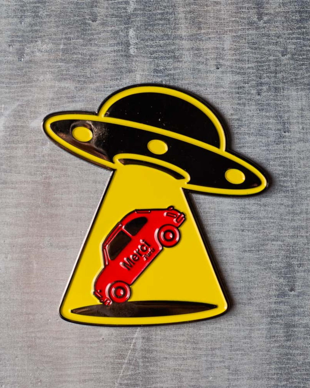 Merci - Magnet En Métal Ufo Fiat 500