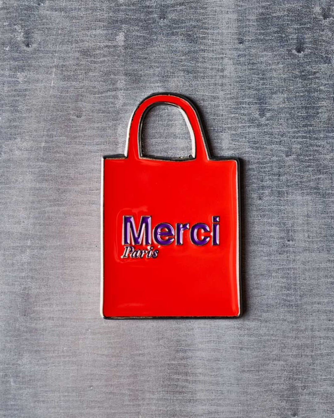 Merci - Magnet En Métal Tote Bag Rouge