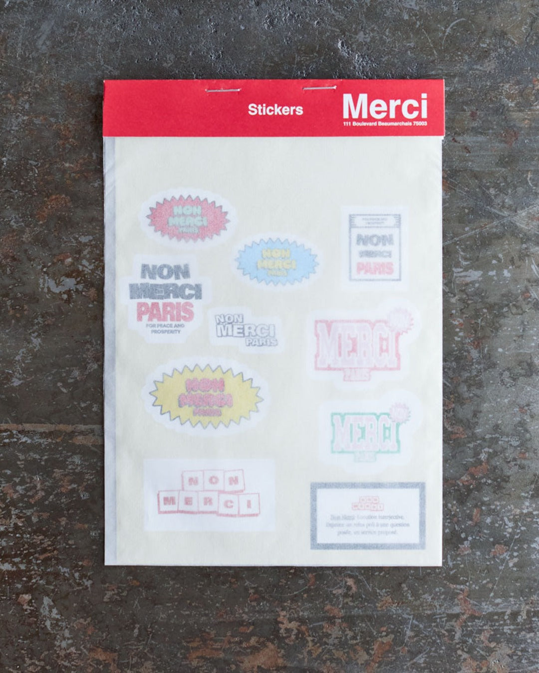 Merci - Stickers Non Merci