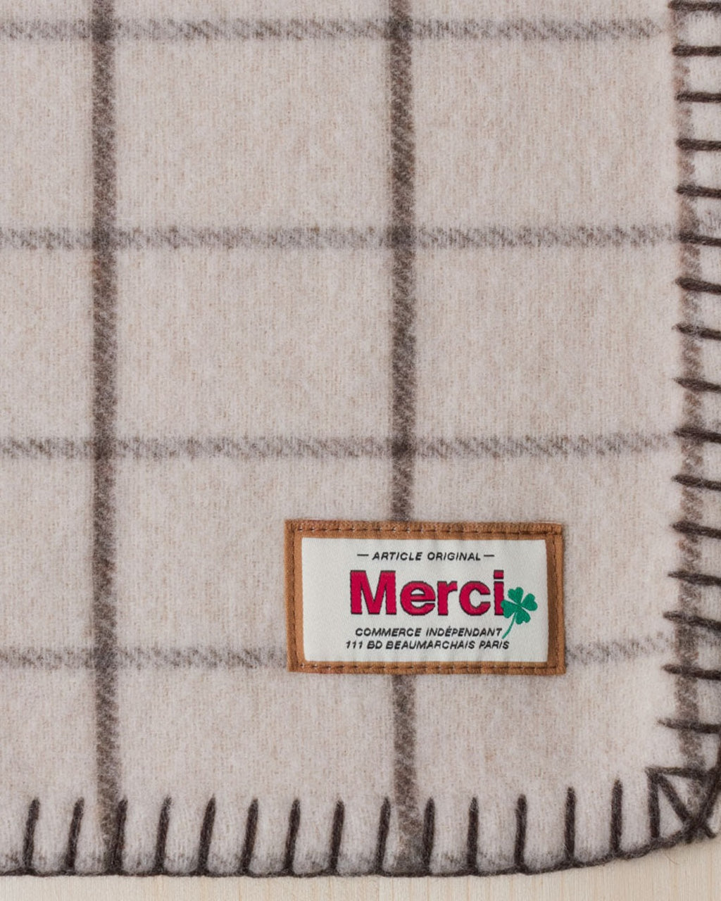 Merci - blanket - Cha Iro Brown Check