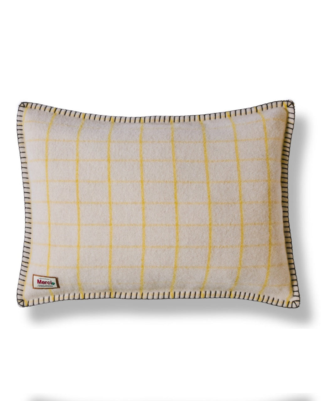 Merci - Coussin - Carreaux Jaune Asahi