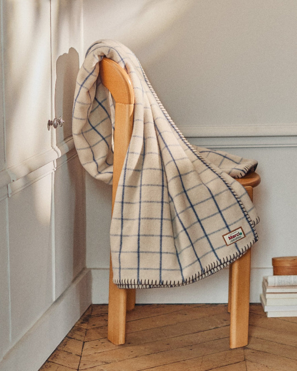 Merci - Couverture - Carreaux Bleu Shibori