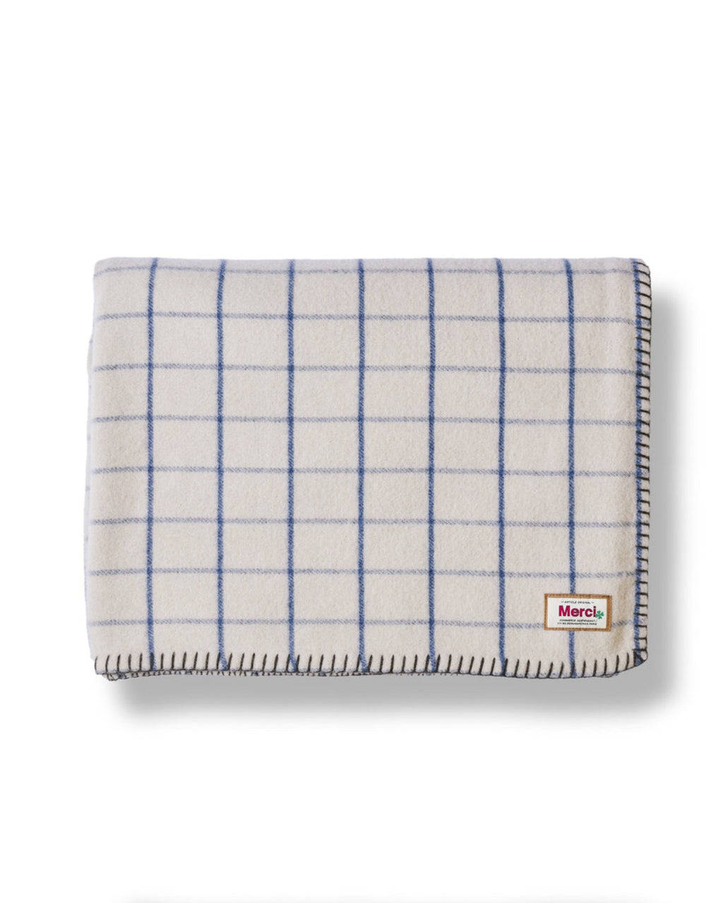 Merci - Couverture - Carreaux Bleu Shibori