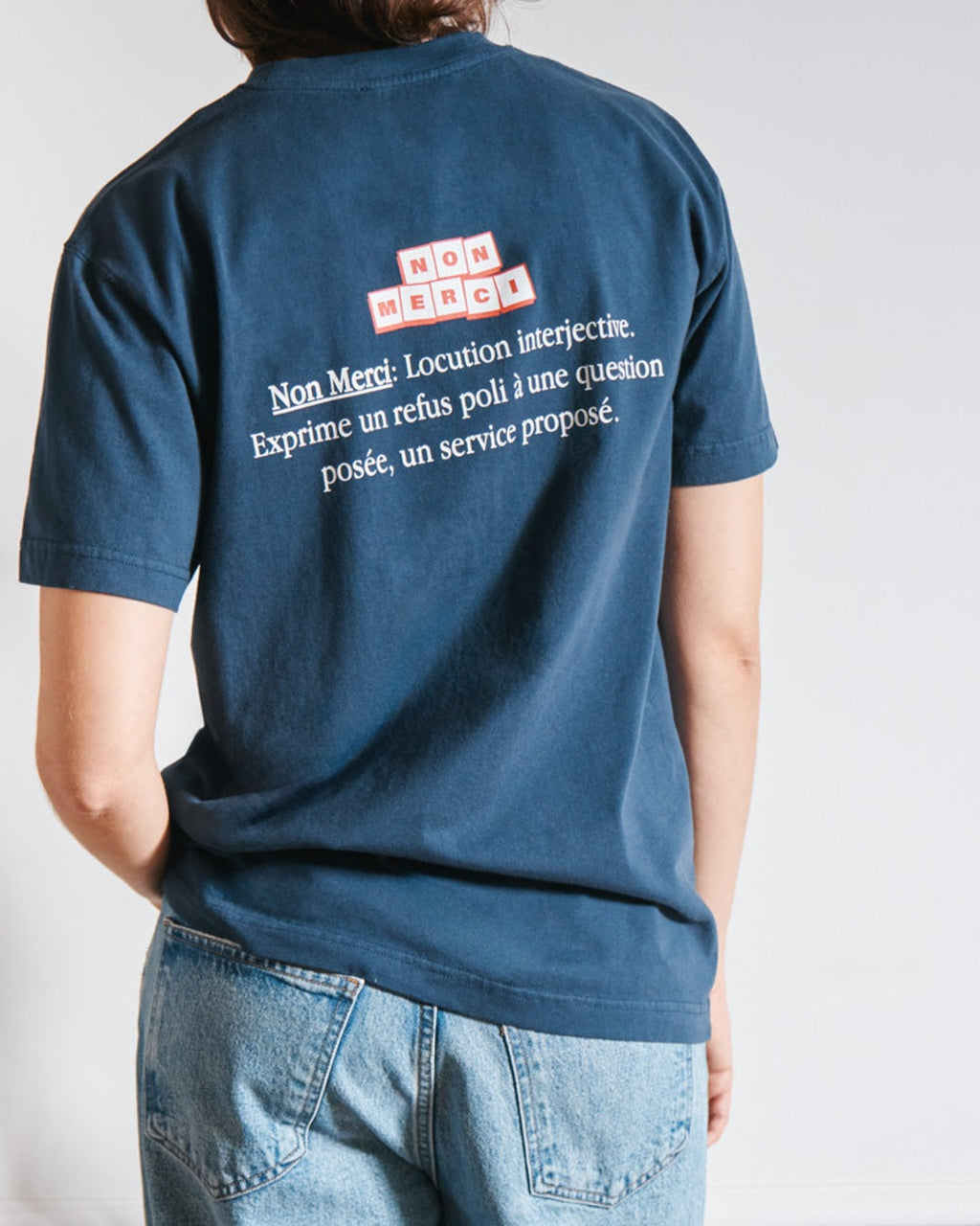 Merci - Non Merci T-Shirt Kids - Navy