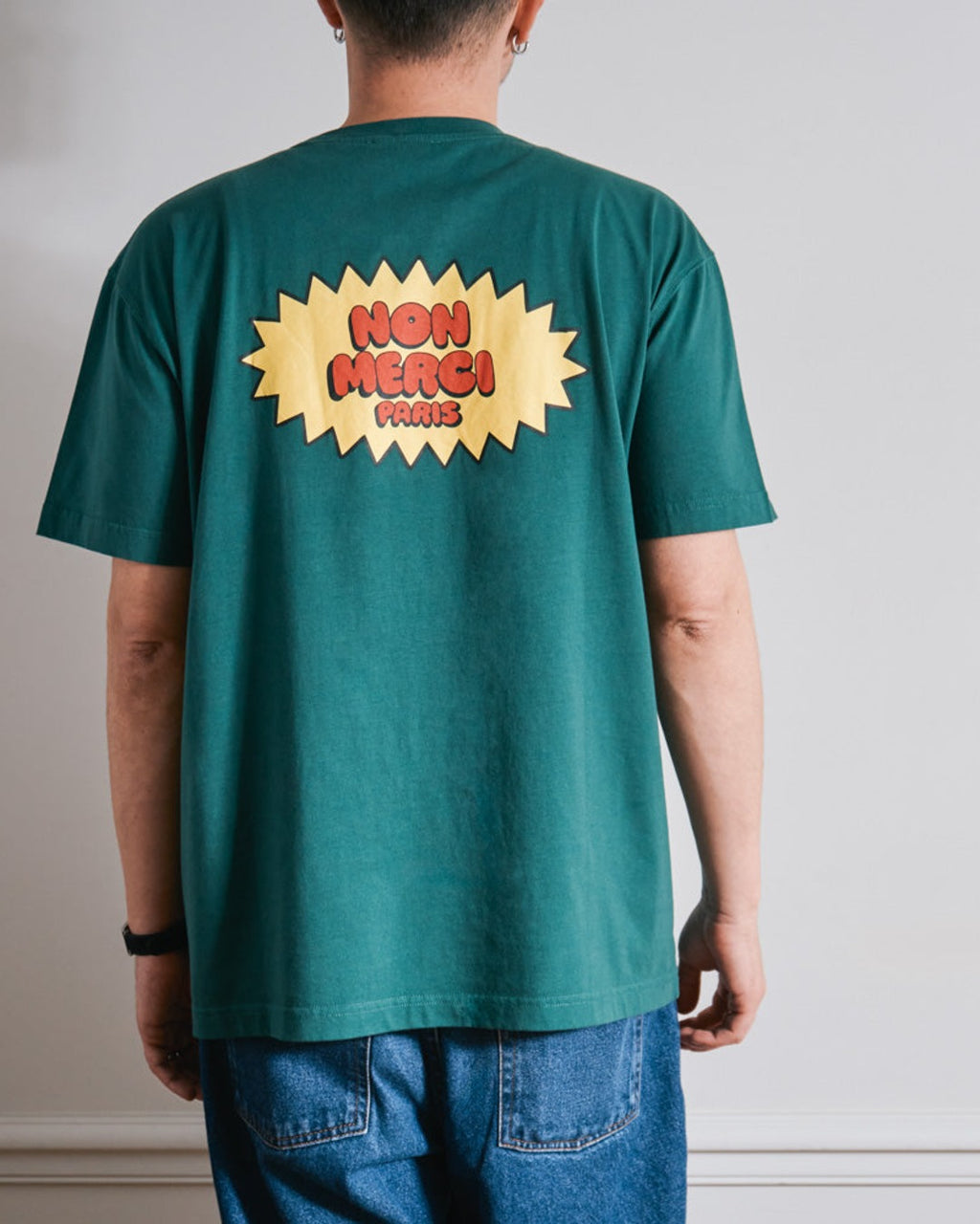 Merci - T-Shirt Non Merci Beavies - Vert