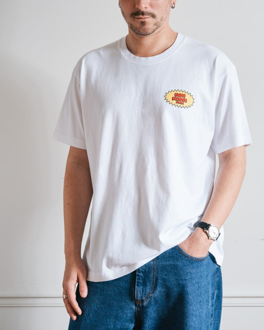 Merci - T-Shirt Non Merci Beavies - Blanc
