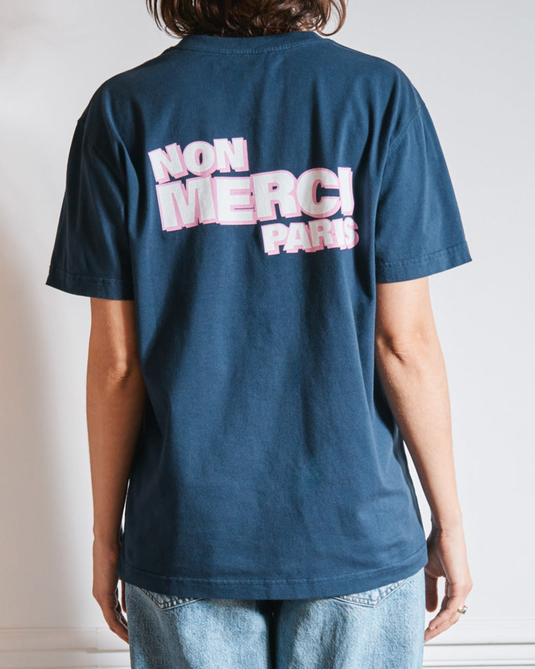 Merci - T-Shirt Non Merci - Marine