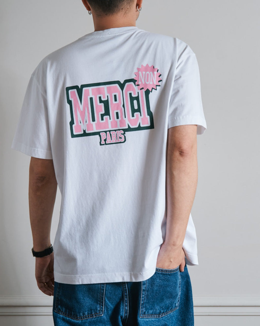 Merci - Non Merci College T-Shirt - White