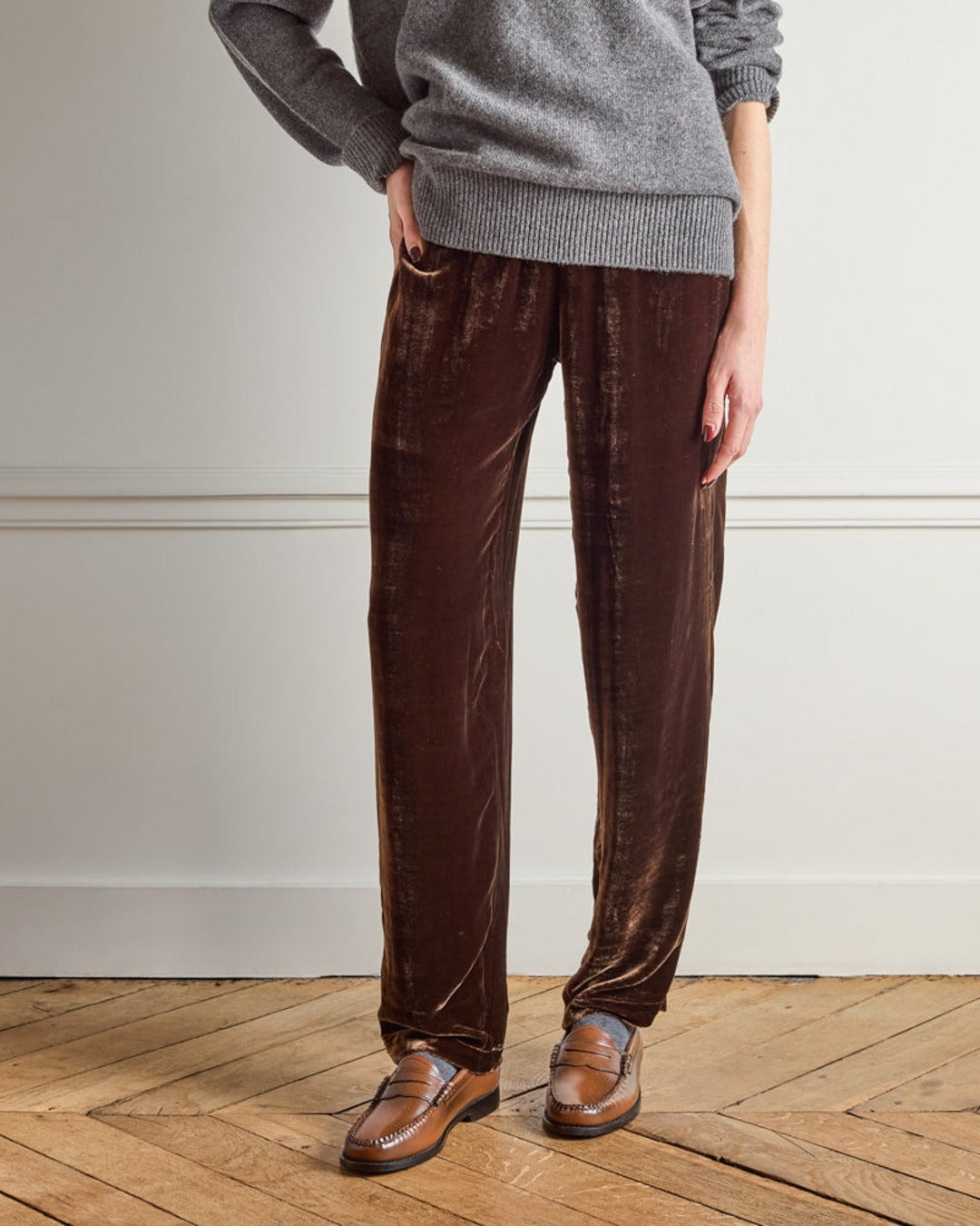 Merci - Pantalon en Velours - Bronze