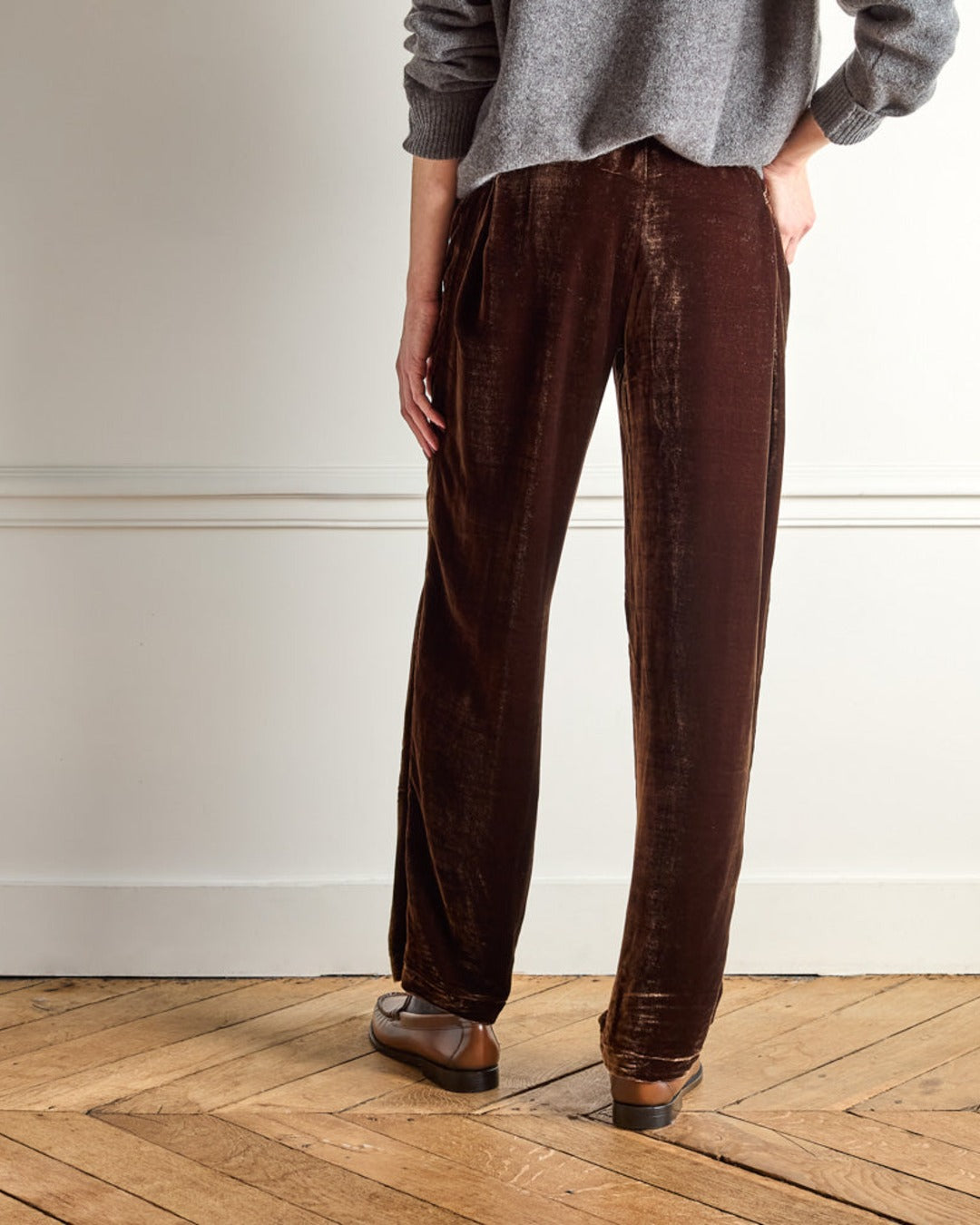 Merci - Pantalon en Velours - Bronze