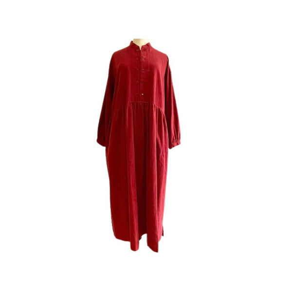 Sarahwear - Robe Farmers en velours côtelé – Rouge