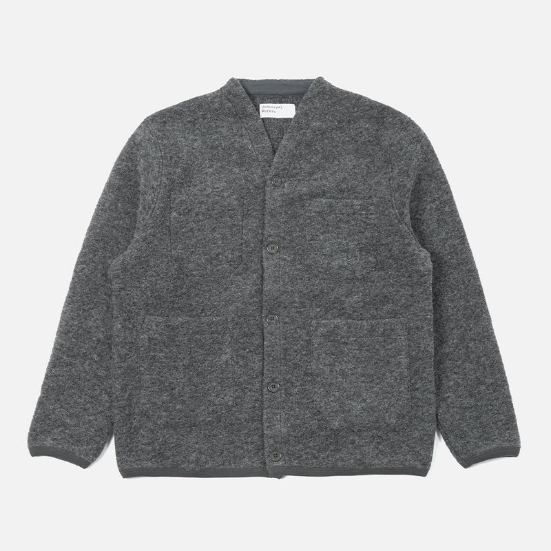 Universal Works - Cardigan à poches - Gris