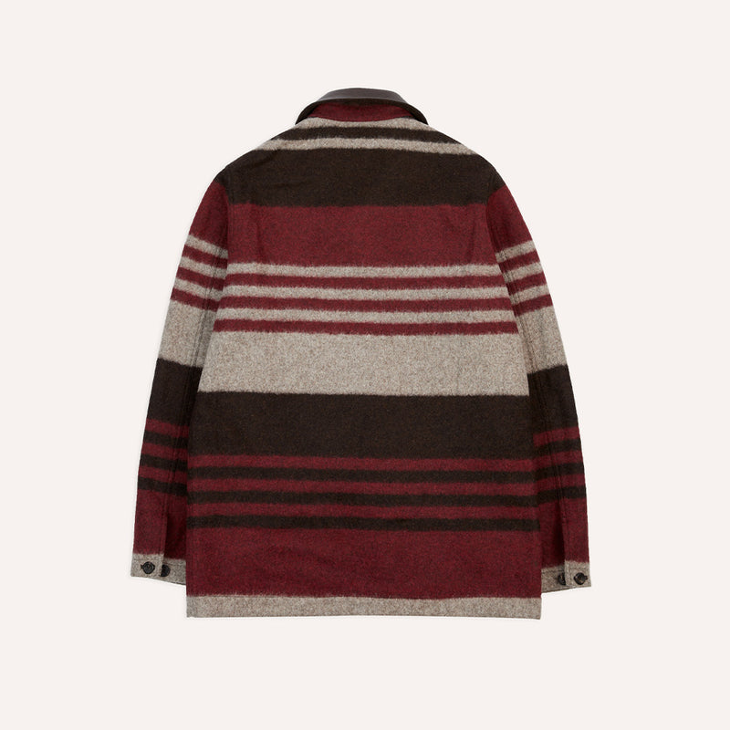 Drake's - Veste à Rayures - Rouge & Gris