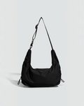 Sac bandoulière noir Merci Paris ARCS Petit Hey en matière recyclée avec cordons de serrage et boucle signature