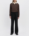 Another Aspect - Pantalon 6.0 - Noir à fines rayures