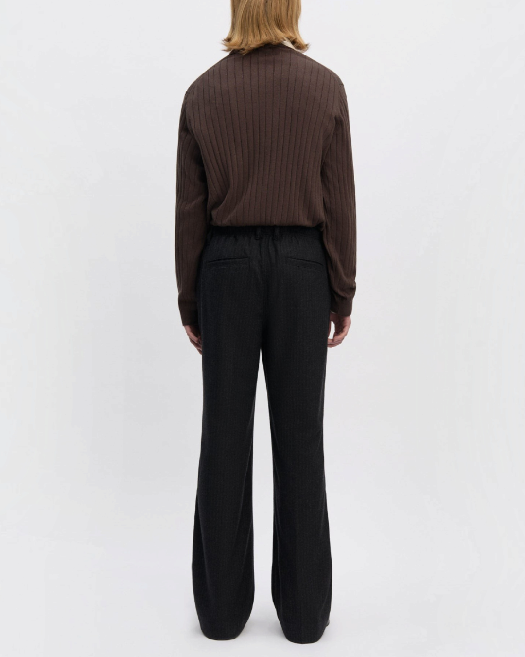 Another Aspect - Pantalon 6.0 - Noir à fines rayures