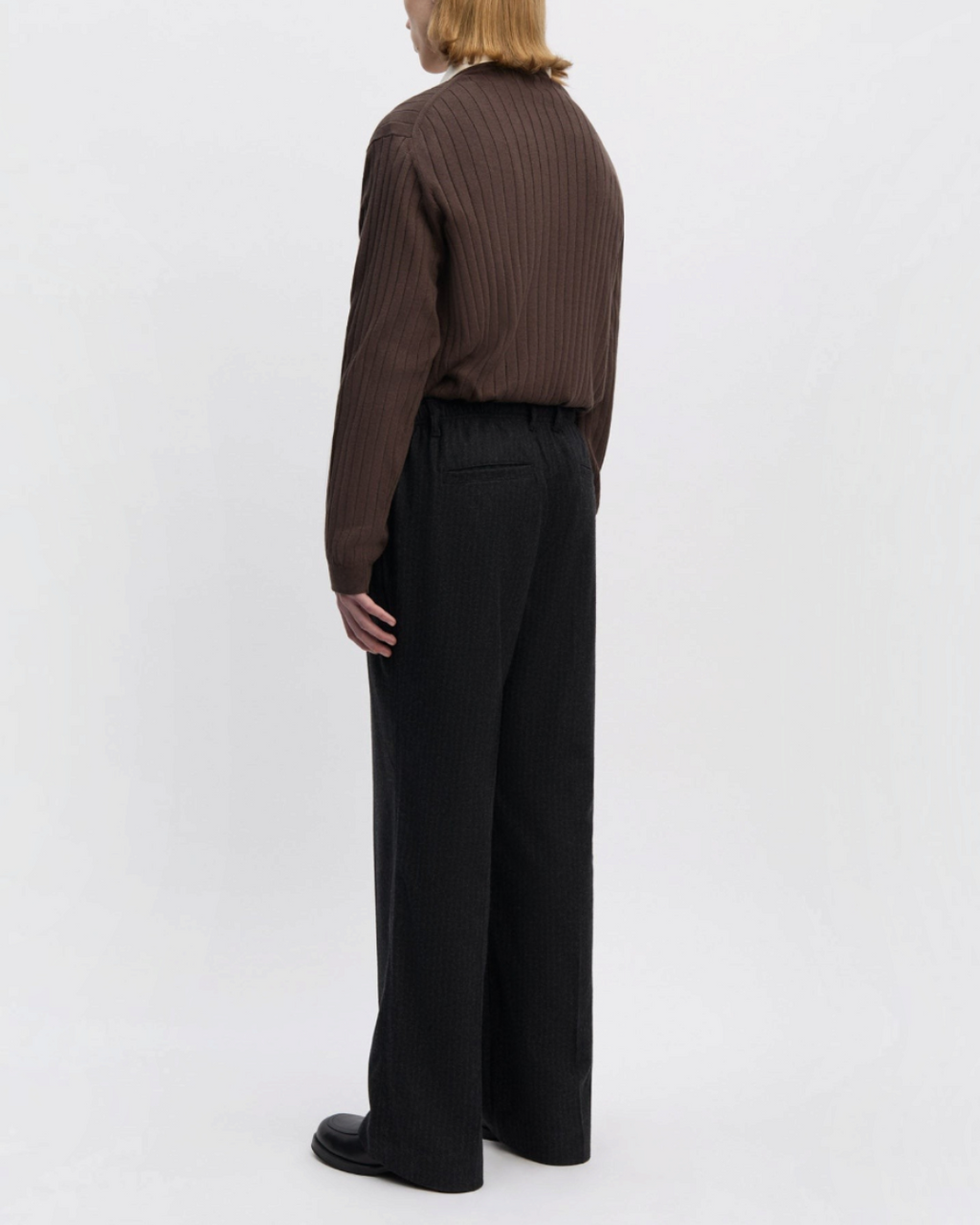 Another Aspect - Pantalon 6.0 - Noir à fines rayures