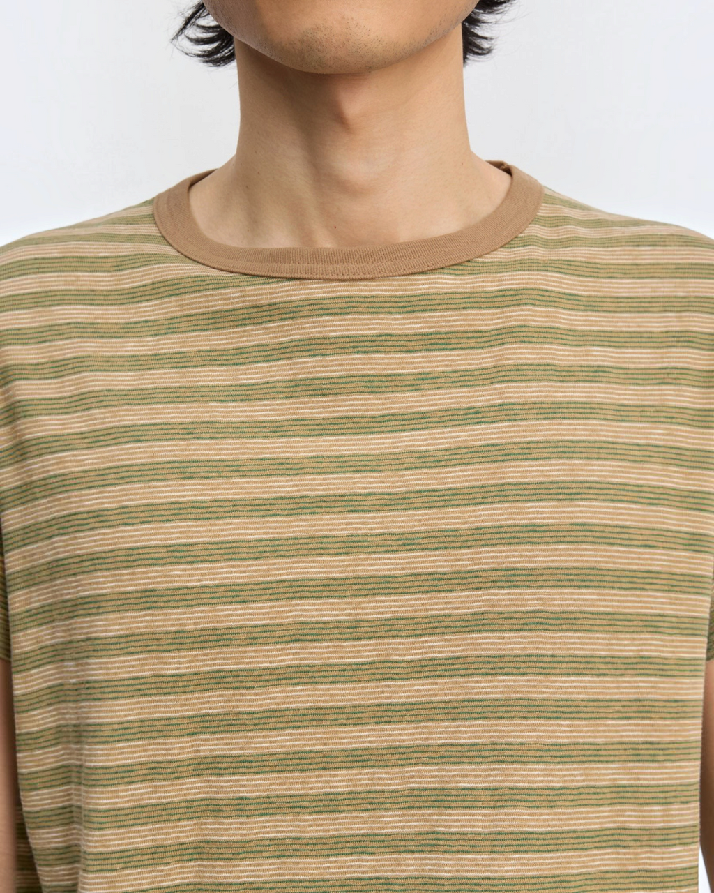Another Aspect - T-shirt rayé 3.0 JPN - Rayures vertes