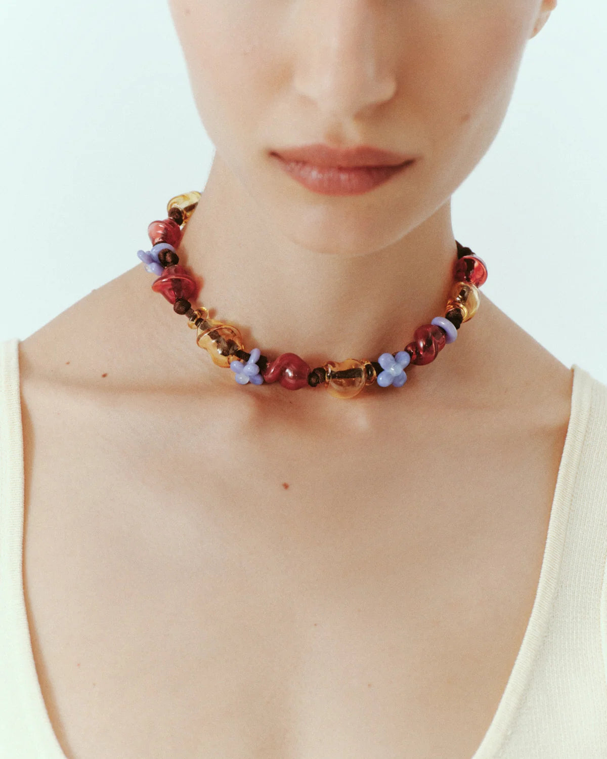 Cajal - Ariel Necklace - Red Yellow & Purple