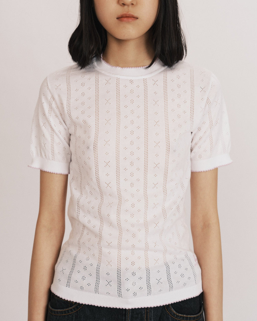 BB Wallace - T-shirt Indiana - Blanc et lilas