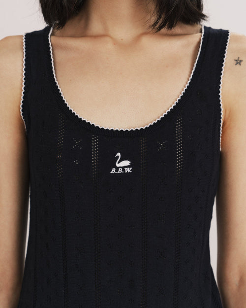 BB Wallace - Walker tank top - Navy and white