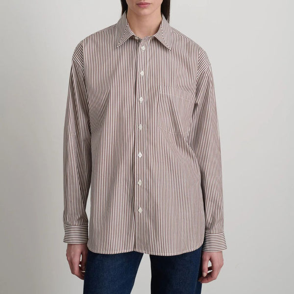 B Sides - Chemise Nolan - Marron & Blanc