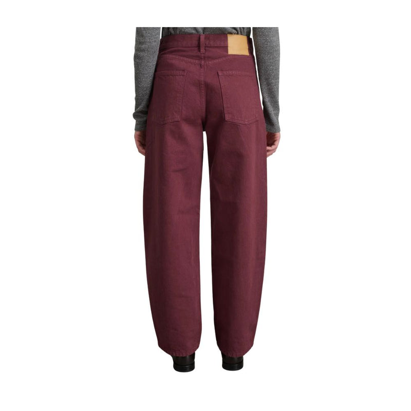 B Sides - Jeans Mid Relaxed Bow - Bordeaux
