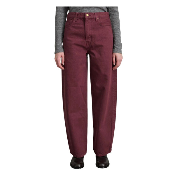B Sides - Jeans Mid Relaxed Bow - Bordeaux