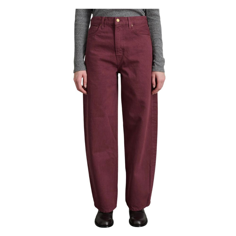 B Sides - Jeans Mid Relaxed Bow - Bordeaux
