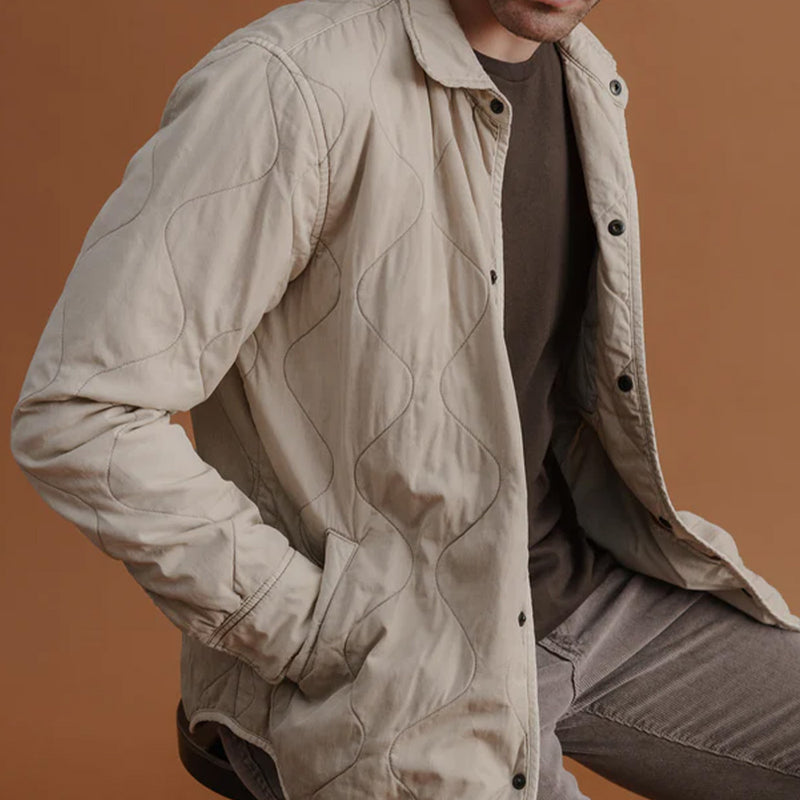 Save Khaki United - Veste chemise matelassée - Beige