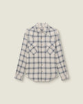 Caleb - Chemise Western Carreaux - Bleu Clair