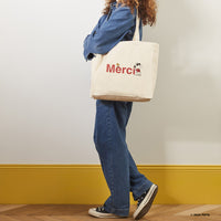 Peanuts x Merci - Tote bag en coton Merci - Ecru