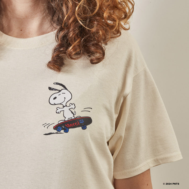 Peanuts x Merci - T-Shirt Skate - Ecru