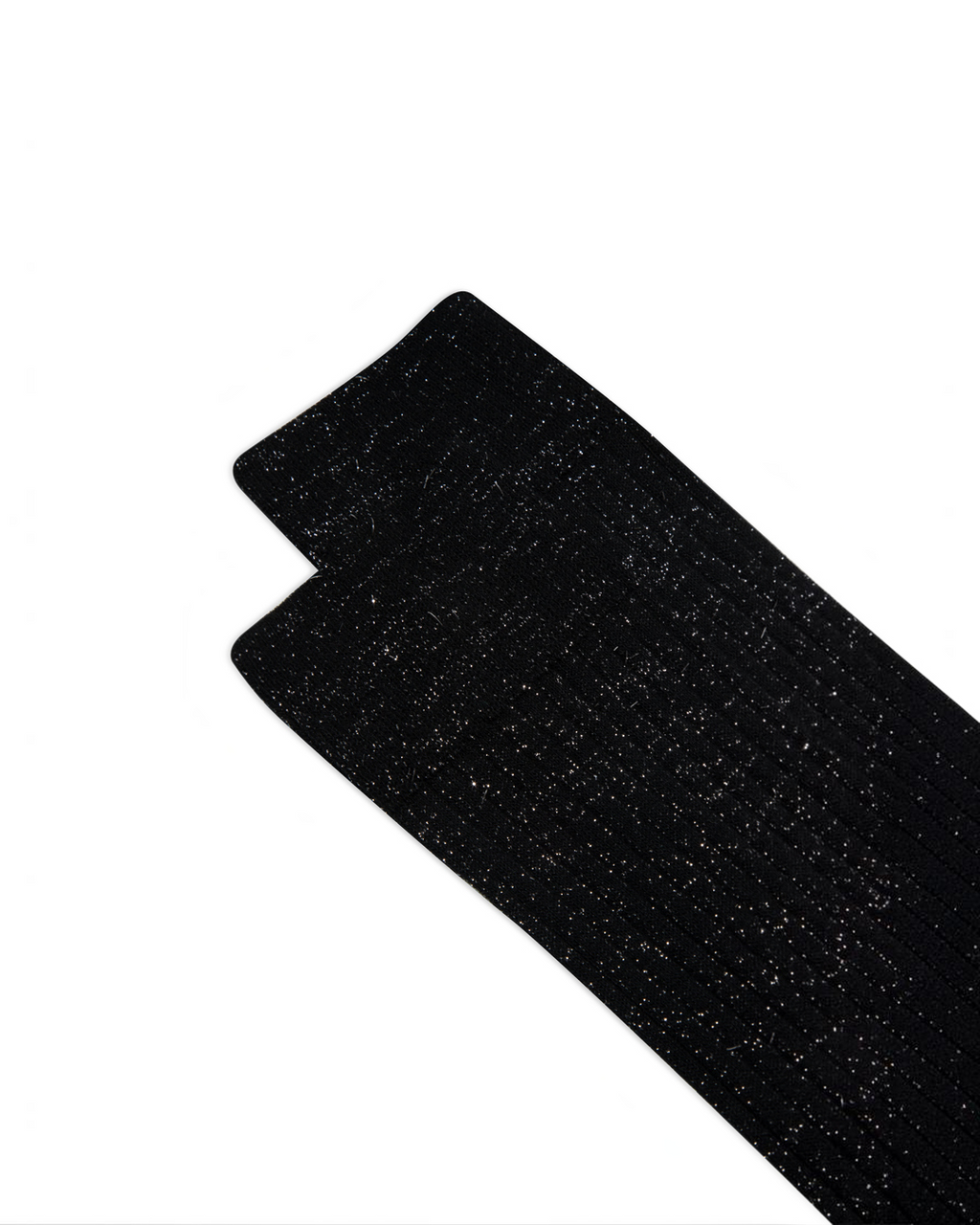 Chaussettes courtes Merci Paris Ant45 noires en maille côtelée avec fil lurex brillant
