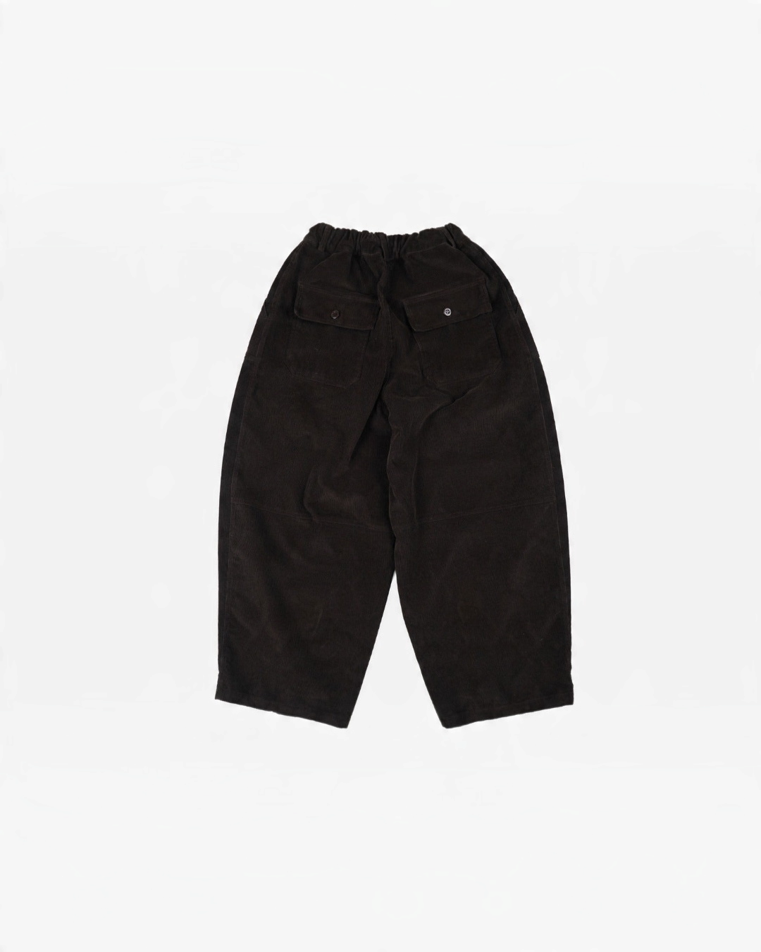 Pantalon ballon Merci Paris Frizmworks en velours côtelé marron avec poches arrière boutonnées et taille élastique