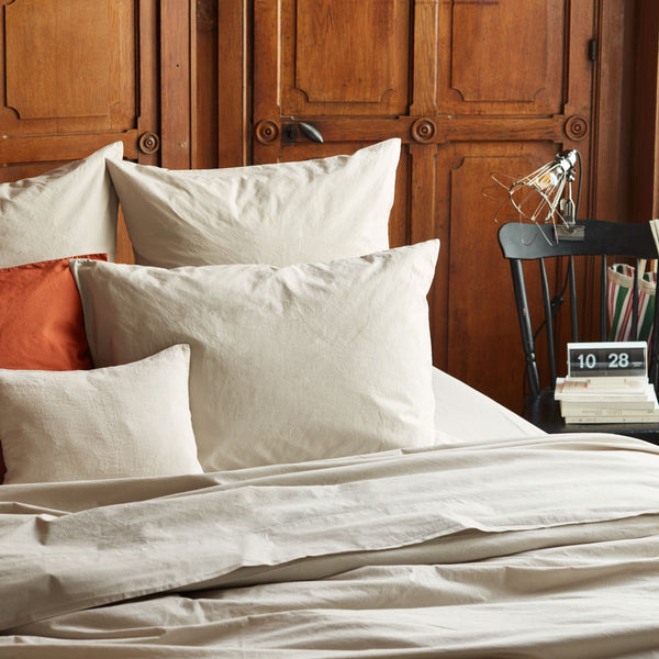 Taie d'oreiller en percale de coton - Beige Dune