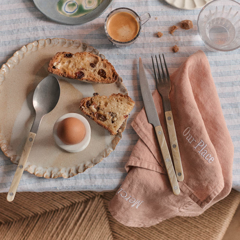 Merci x Our Place - Serviette de table en lin lavé - Rose Argile