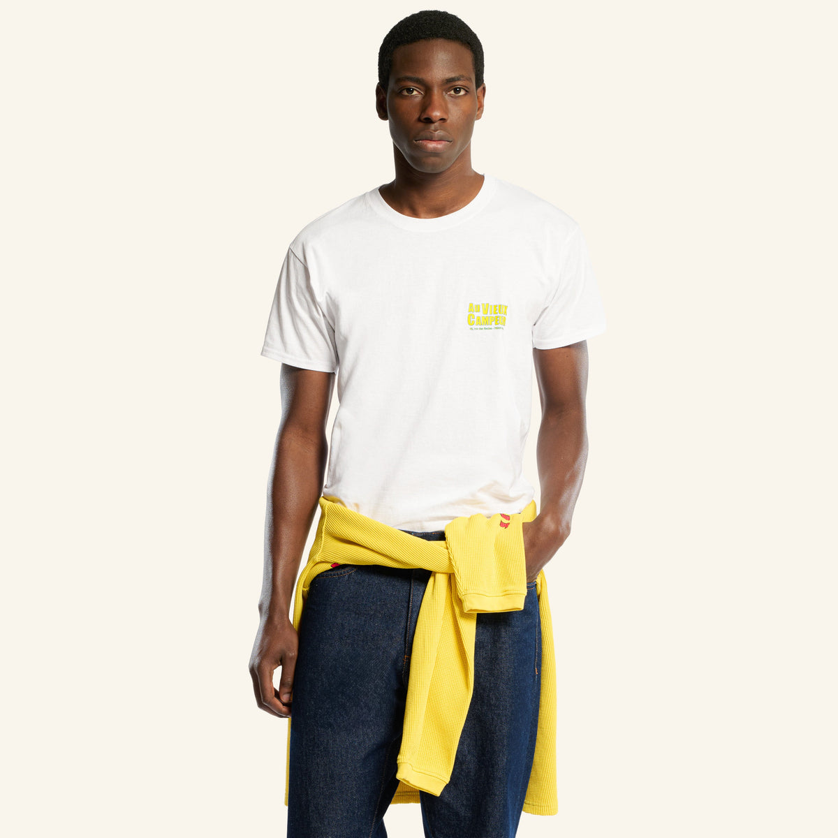 Au Vieux Campeur - Congés Payés - Short Sleeve T-shirt Tents - White