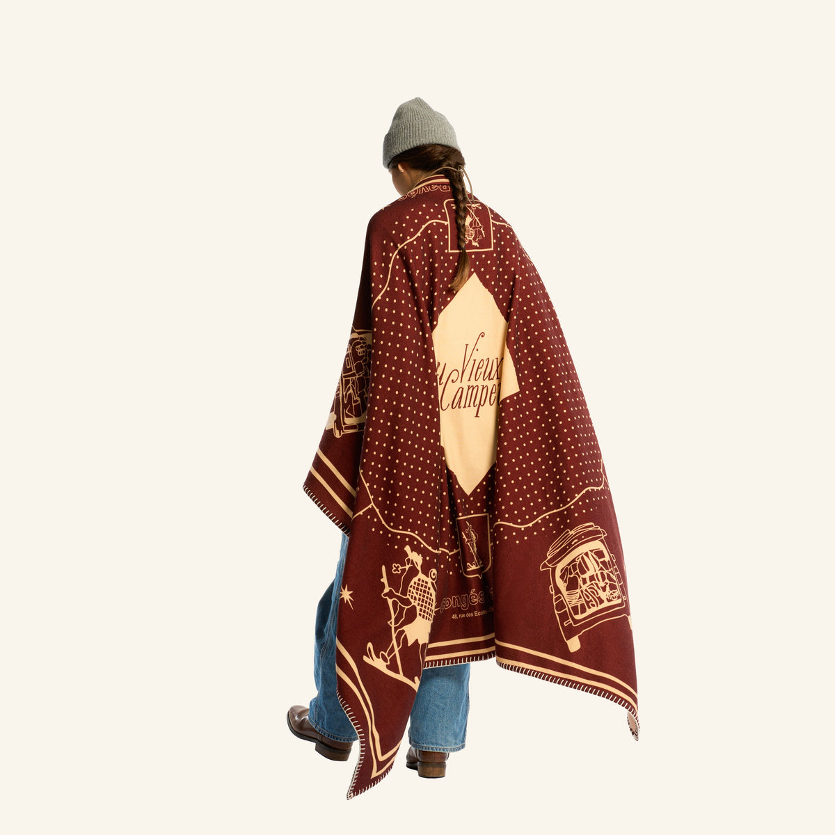 Au Vieux Campeur - Congés Payés - Plaid En Laine Logo Og
