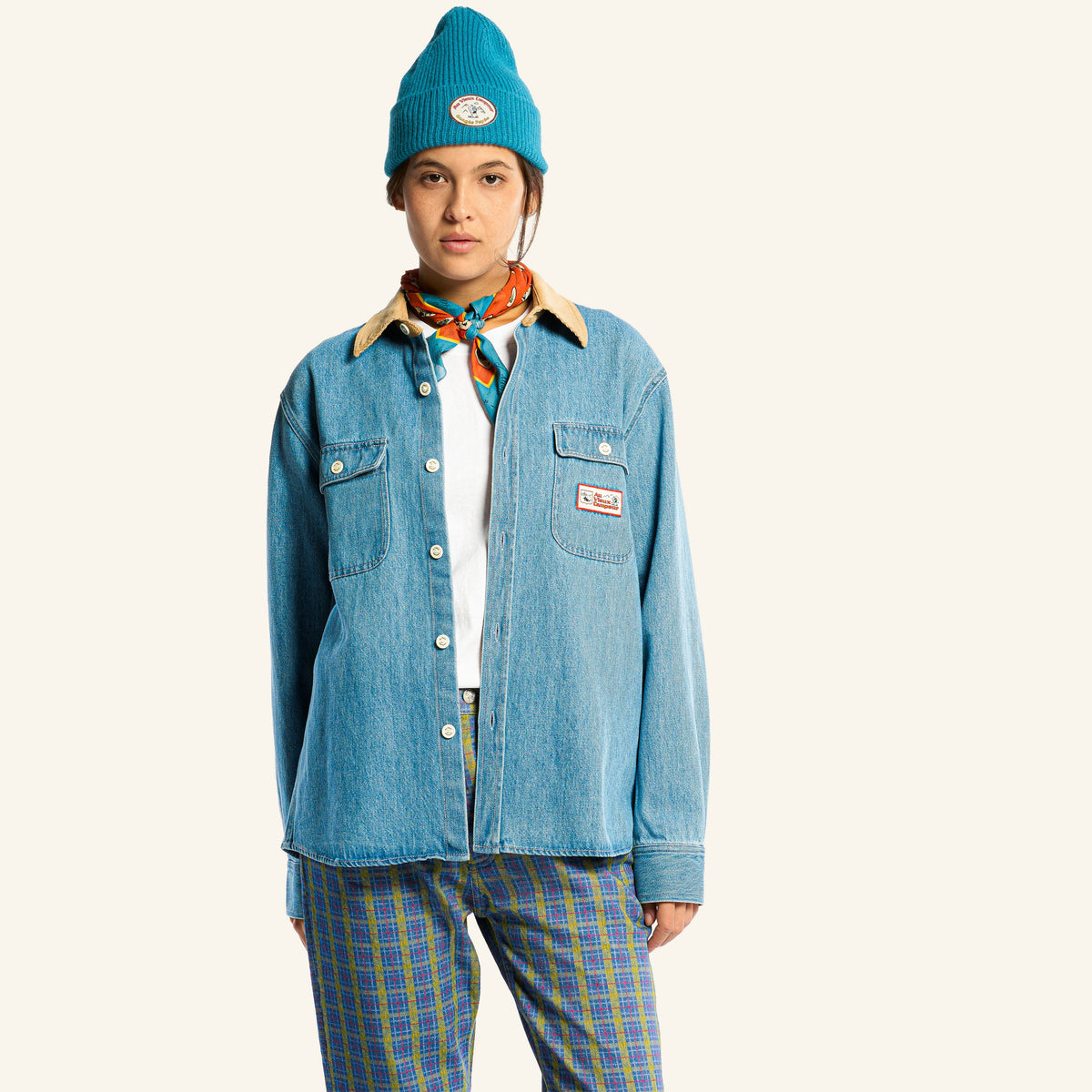 Au Vieux Campeur - Congés Payés - Chemise Marcel - Bleu & Blanc