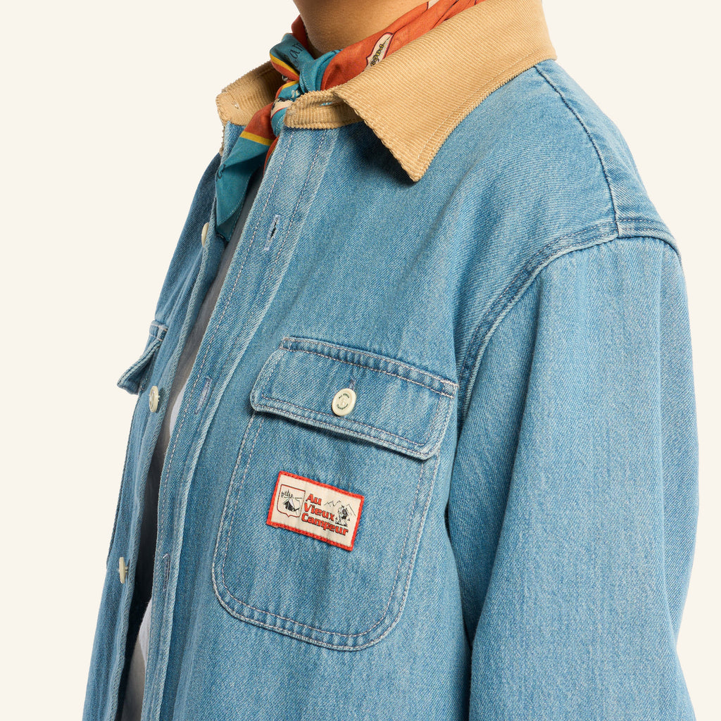 Au Vieux Campeur - Congés Payés - Chemise Marcel - Bleu & Blanc