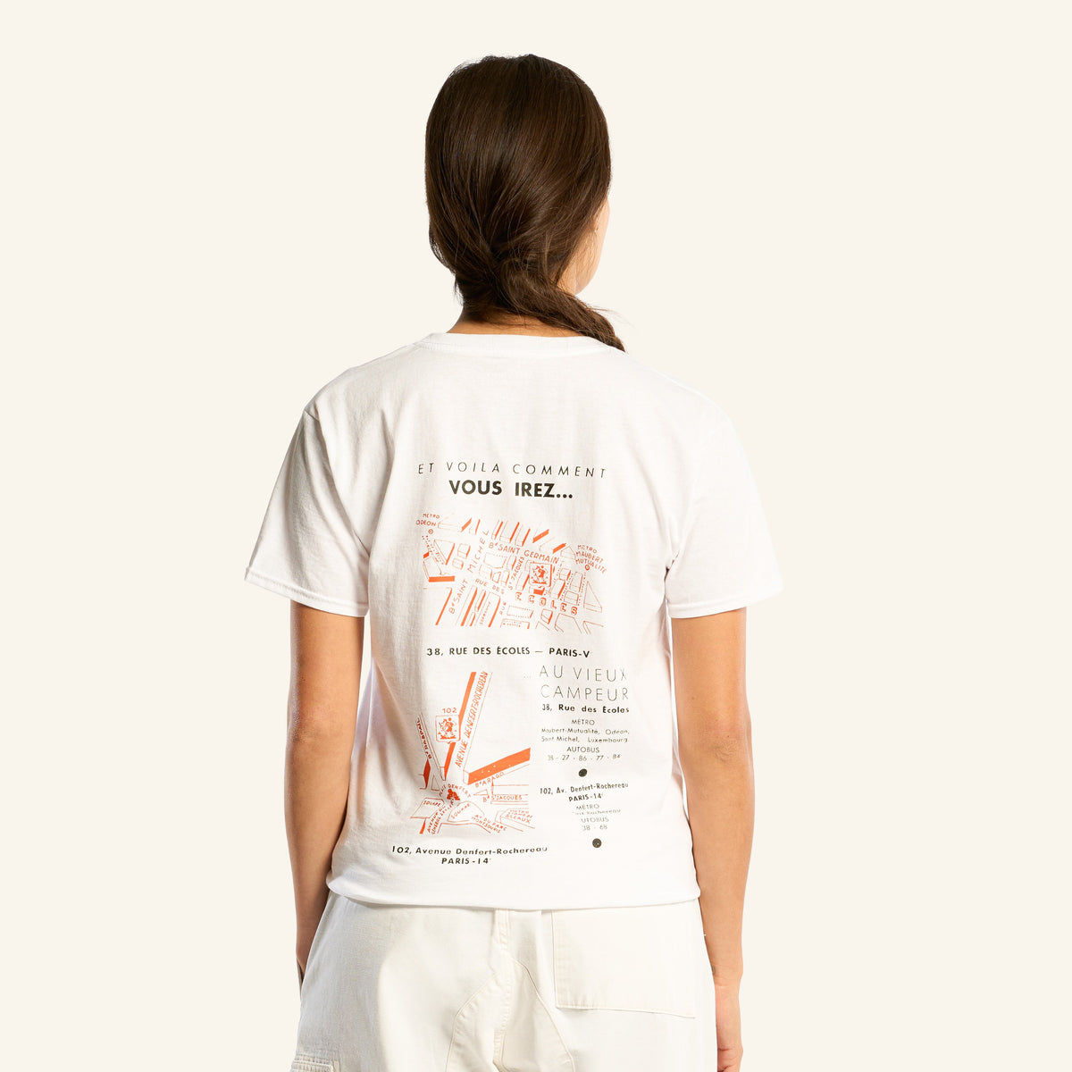 Au Vieux Campeur - Congés Payés - Plans Short Sleeve T-shirt - White