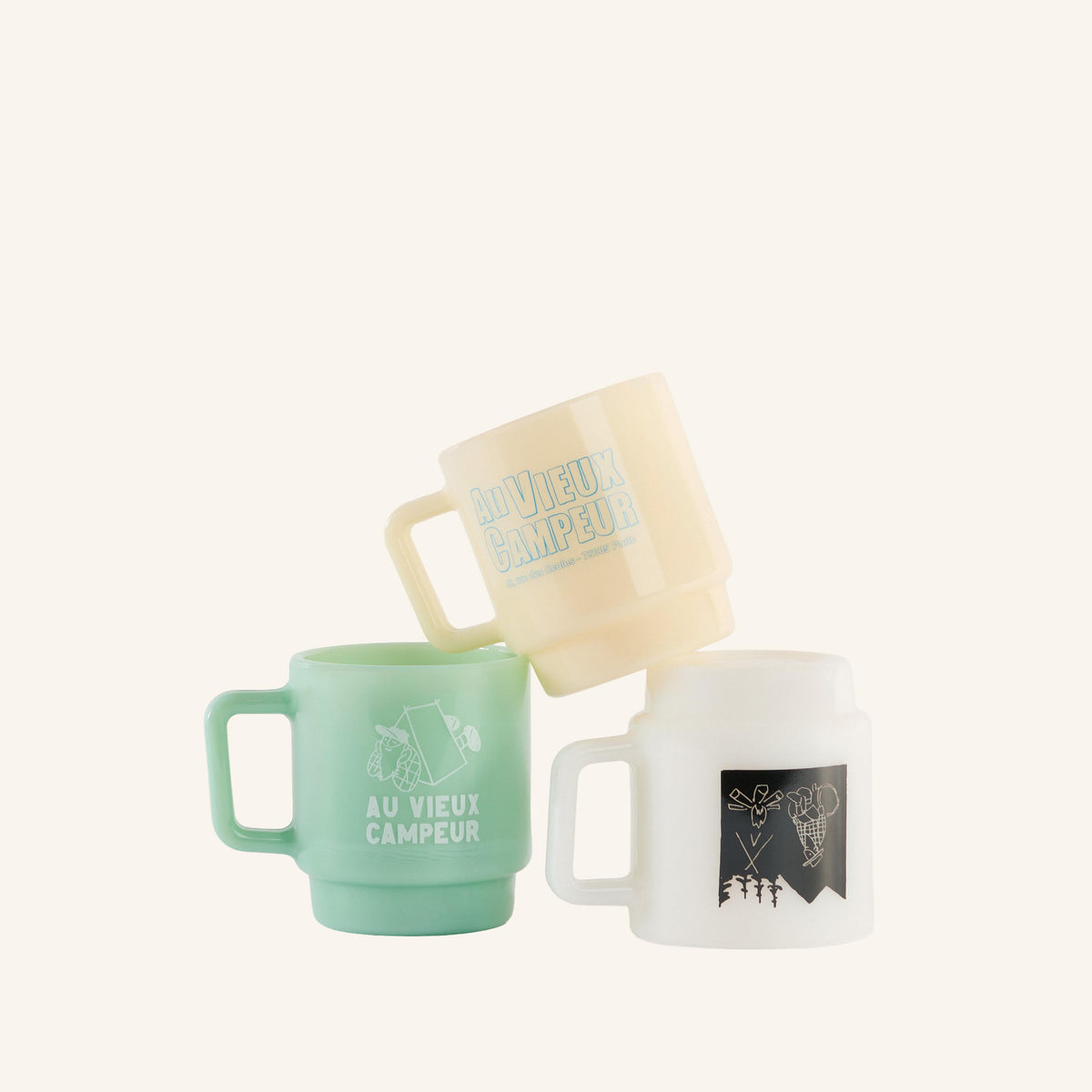 Au Vieux Campeur - Congés Payés - Mug - Blanc