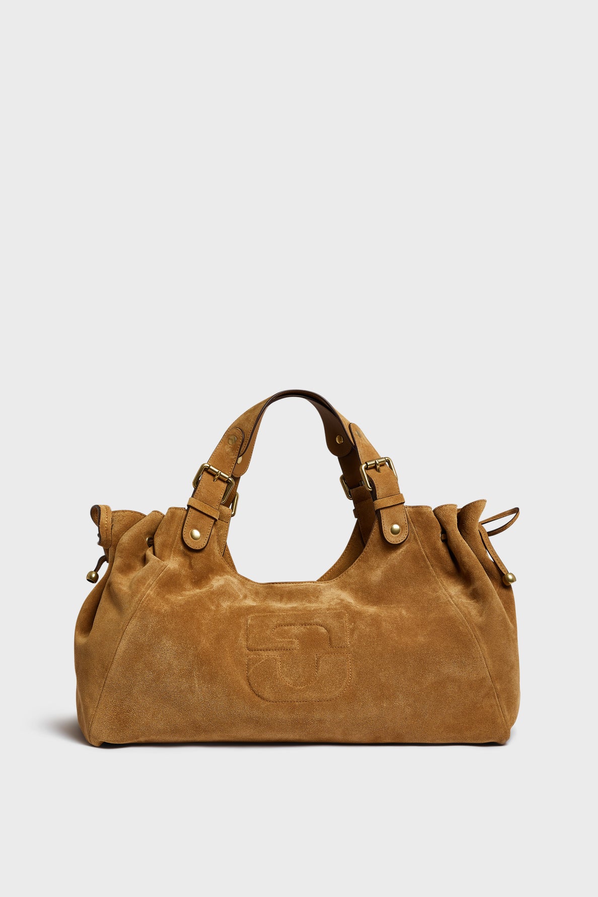 Gerard Darel - Sac À Main En Cuir Velours Chiara - Blé