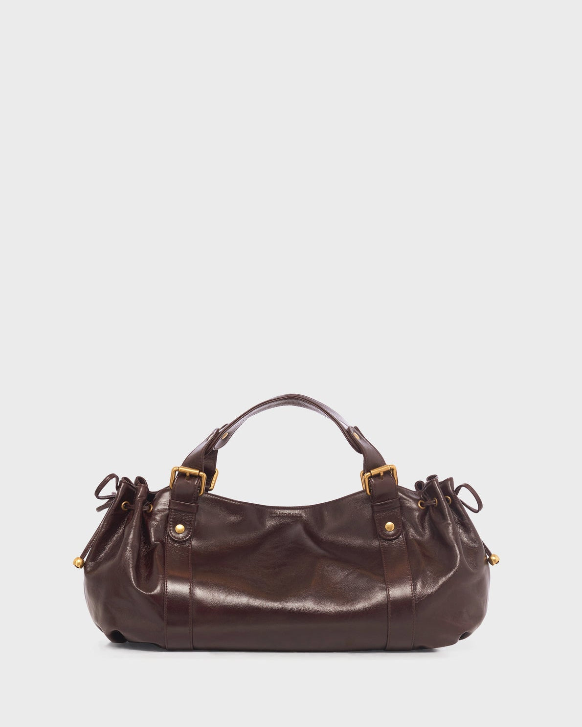 Gerard Darel - Sac À Main En Cuir Effet Froissé 24H - Moka