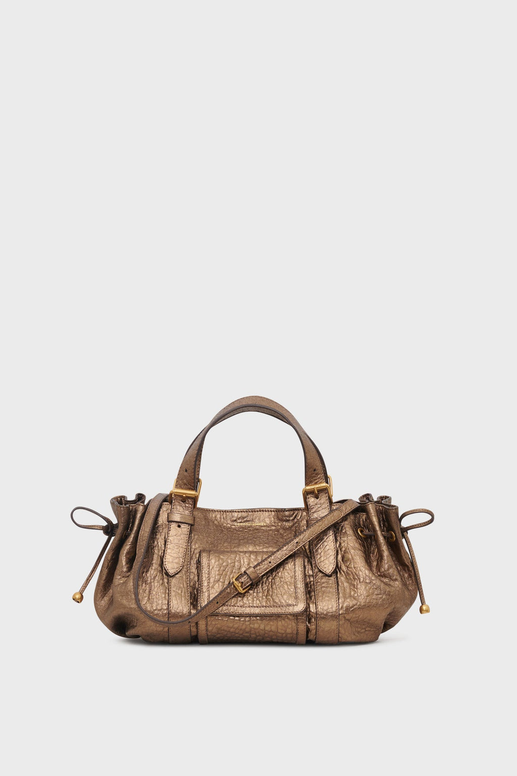 Gerard Darel - 18H Metallic Bubble Leather Handbag - Gold
