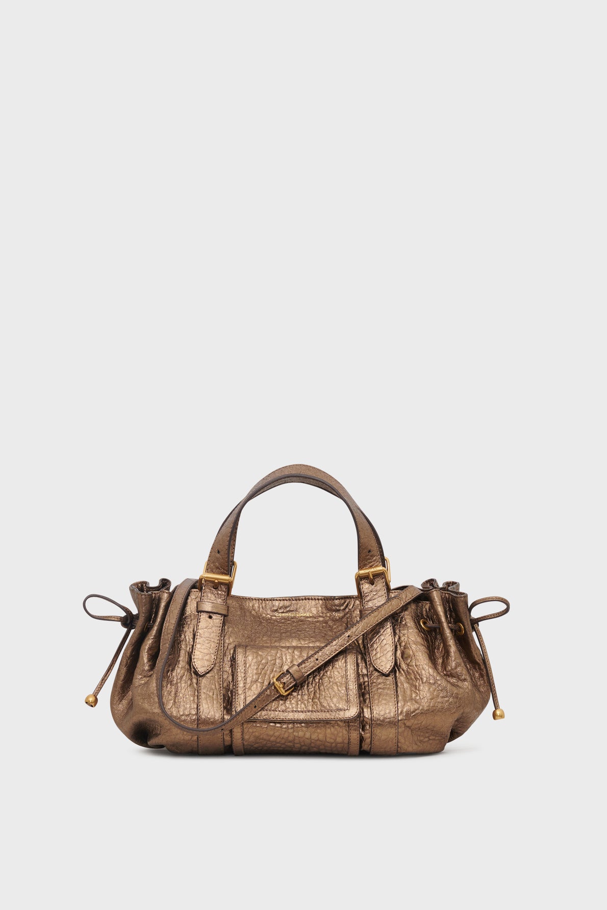 Gerard Darel - Sac À Main En Cuir Bubble Métallisé 18H - Or